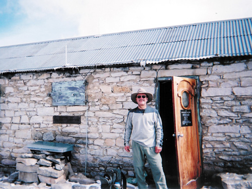 Bill Edwards at the Whitney summit shelter